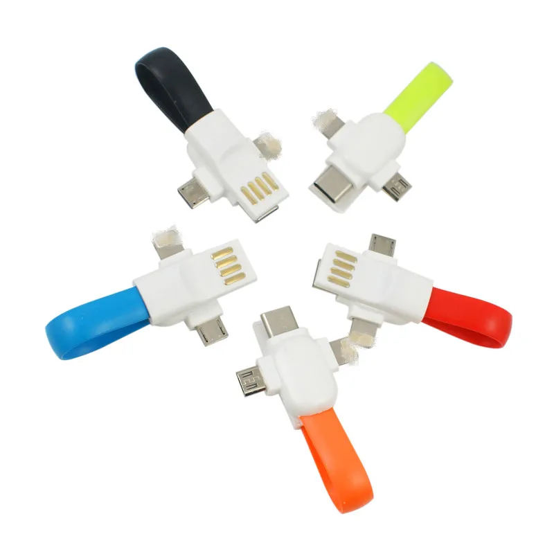 

2019 new MIUSB Promotion gift keychain usb fast Charging data sync cable for mobile phone, Optional