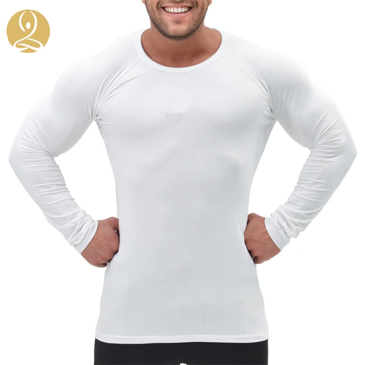 Seamless Custom Gym Wear Wholesale Compression Blank Long Sleeve Shirt ...