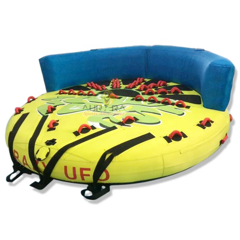 

Inflatable 6 persons towable tube surfing boat tube water towable tube crazy floating boat, Customized