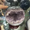 Natural Rock Healing Agate Amethyst Geode Quartz Crystal Sphere