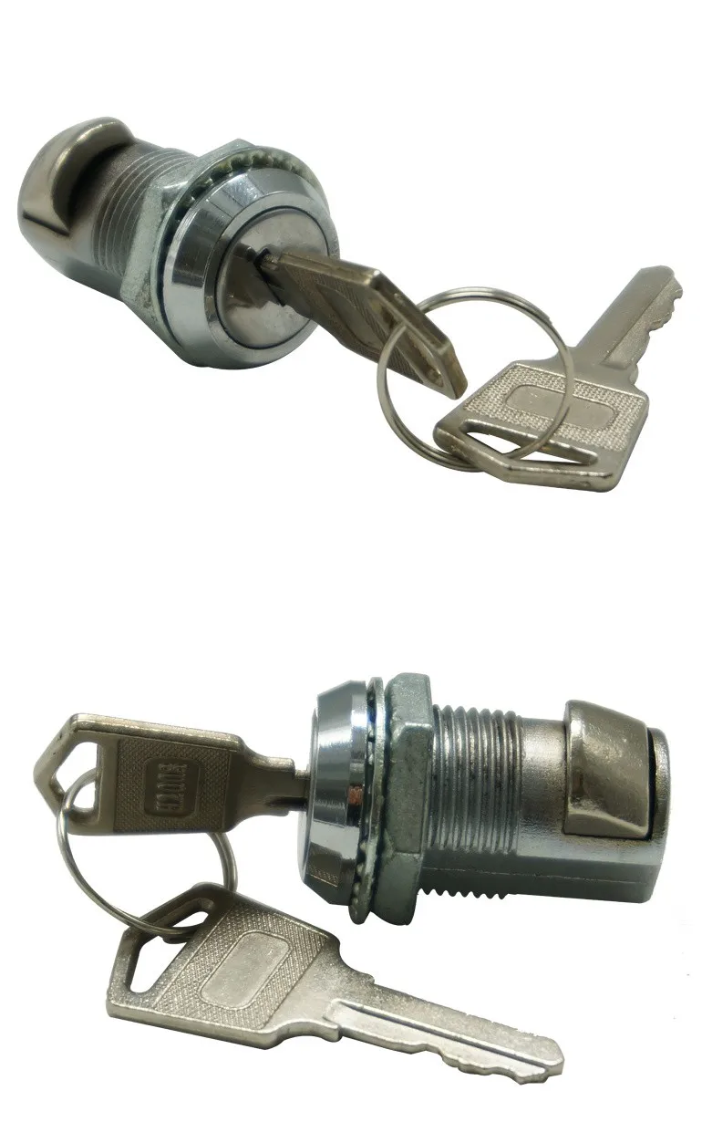Anti Drilling Chrome Plated Flat Key Cam Lock Safe Lock With