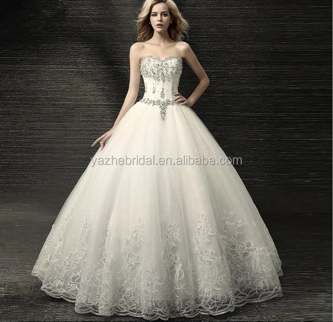 

Rhinestone Cheap A Line Bride's Gown Wedding Dress, Custom made