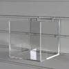 Five Sided Acrylic Cubes for Slatwall , Acrylic Wall Display Cube