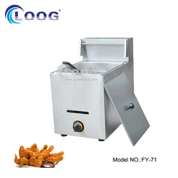 Commercial Countertop Gas Fryer 1 Tank 1 Basket Gas Deep Fryer For