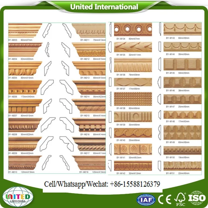 decorative furniture wood trim Dentil Crowns molding