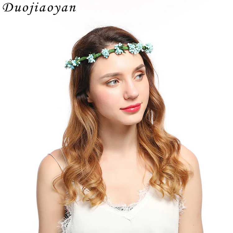 New Design Bridal Wedding Hair Decoration Headpiece Flower Headband Crown Artificial Flower Garland Wreath For Women Girls Buy Artificial Flower Garlands Bridal Flower Crown Flower Head Wreath Product On Alibaba Com