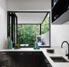 Folding window bifold window 5mmLOW-E+12A+5mm clear tempered glass aluminum profile
