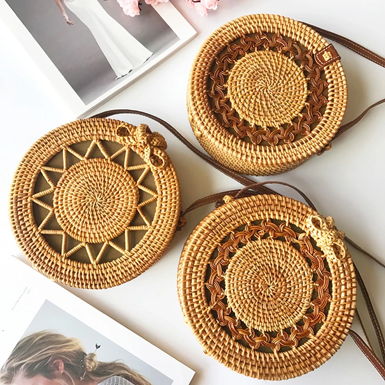 

Wholesale thailand handmade outdoor shop rattan bag for women