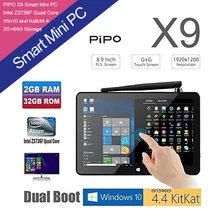 New PIPO X9 8.9 Inch 1920×1200 Dual OS Win10 / Windows 10+Android 4.4 Intel Z3736F Quad Core 2GB RAM 32GB/64GB Memory Mini PC