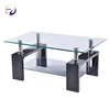 Living Room Furniture black painted top glassCentre Glass Coffee Tea Table Design