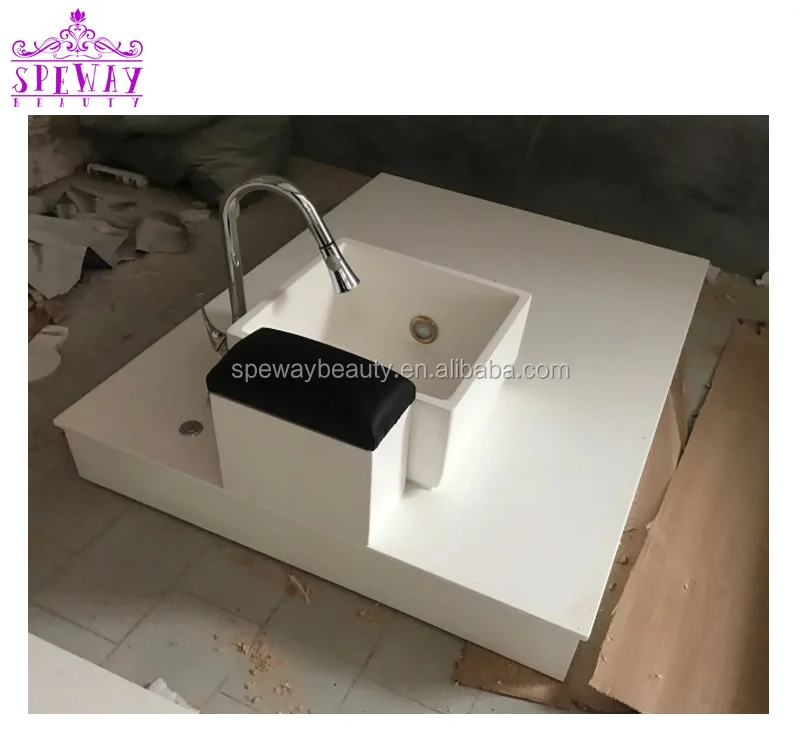 
New style ergonomic pipeless portable pedicure chair square sink for beauty salon shop  (60679544716)