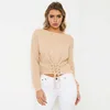 Speed sell 2018 Sexy new V collar knitted sweater, loose corns cross straps, drawstring, hollowed out sweater.