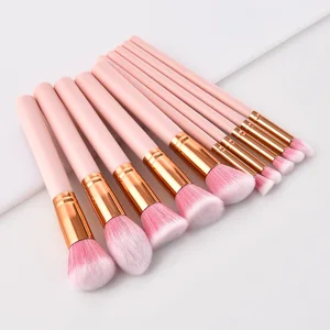 OEM High Quality Makeup Brush Professional Cosmetic Brush Set 10 Pink Makeup Brushes