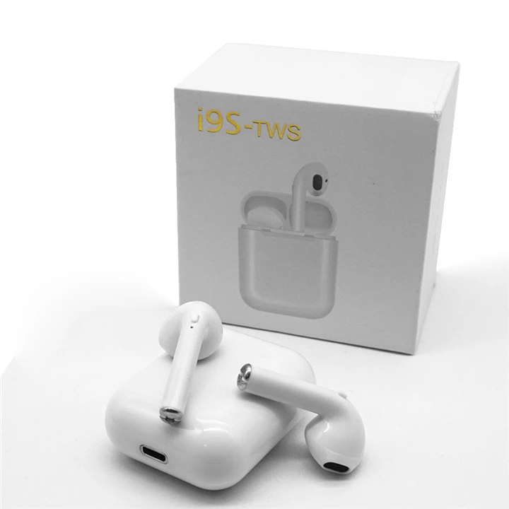 

V5.0+EDR i9 tws earbuds headset i7s i10 i12 i9s tws true stereo wireless earphones headphones with charging case, White