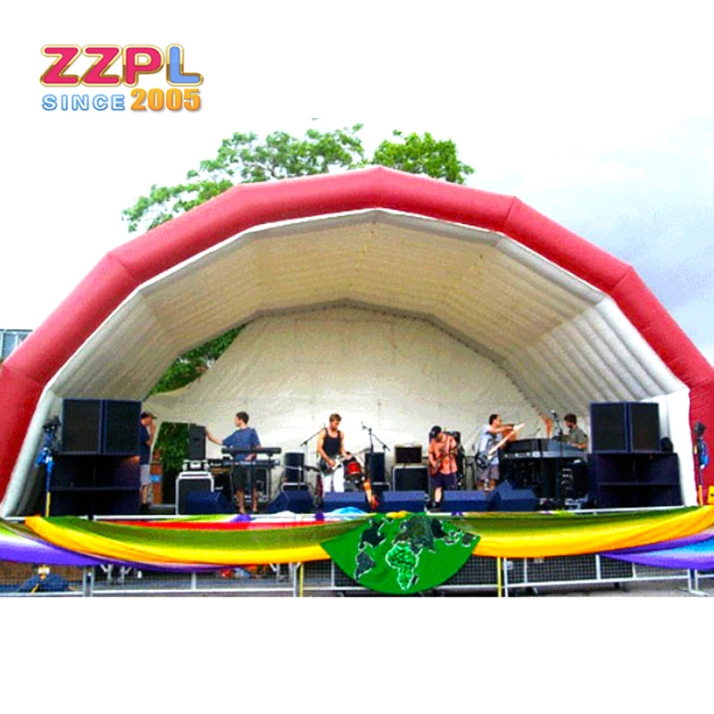 Inflatable Stage Tent Cover 26x15x13ft Arch Canopy Concert with Blower Patio 