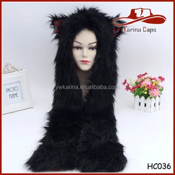 furry animal hat with ears