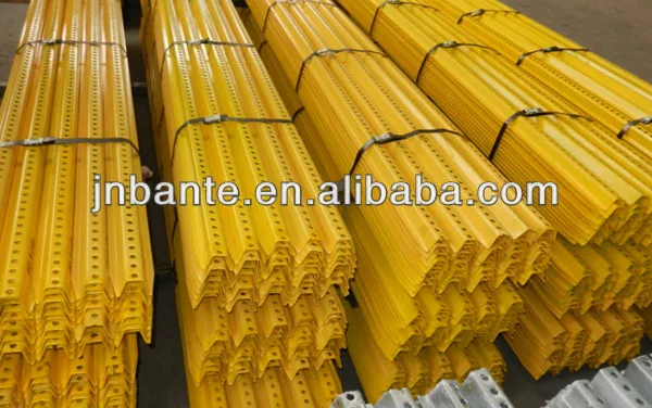 Galvanized Steel Sign Post with High Yield Strength