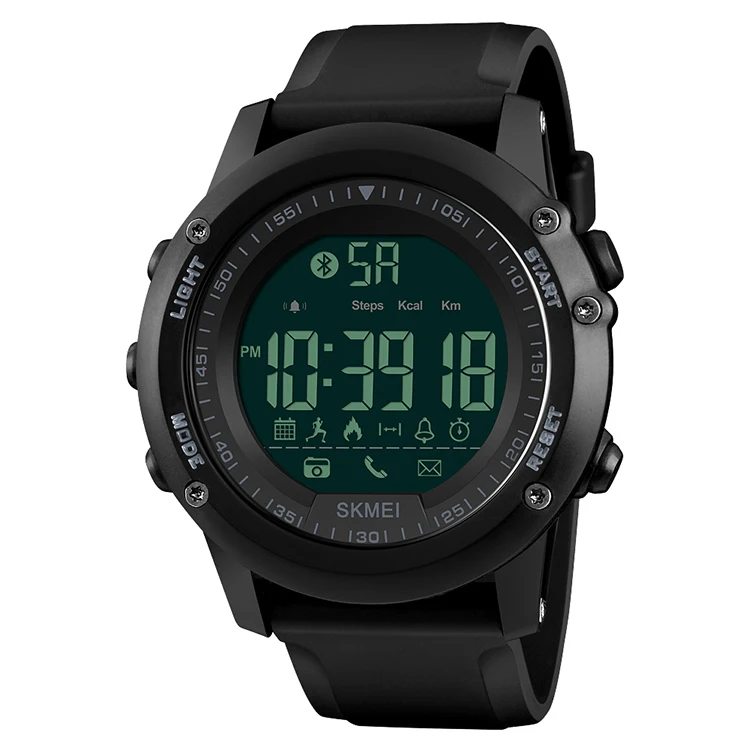 

Skmei 1321 hot sale digital movt custom logo watches App remind pedometer smart watches, 3 colors