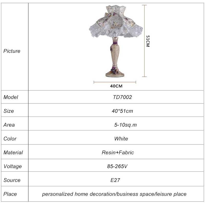 Hot Hotel Engineering Light Fixture Lamphouse Antique Table Lamp Exported Fabric Lampshade Resin Energy Saving Electric