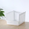 Logo printed collapsible rectangular plastic laundry basket