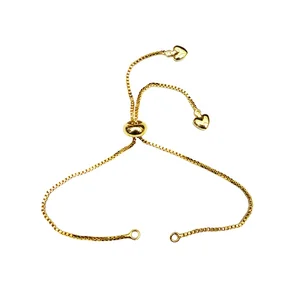 Adjustable Bracelet Slider Box Chains Charm Bracelets Accessories Bracelet Chain for DIY jewelry making