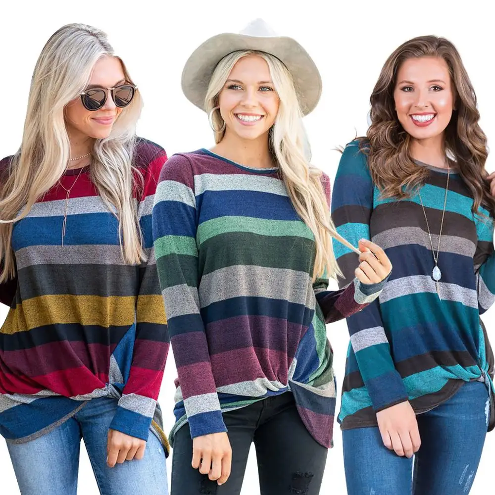 

Womens Clothing 2018 Striped Christmas Women Blouse, Picture