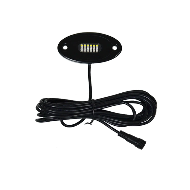RGBW LED Rock Light with Music RGB Controller- Neon Lights- Under Vehicle Cars Interior and Exterior - Waterproof Shockproof