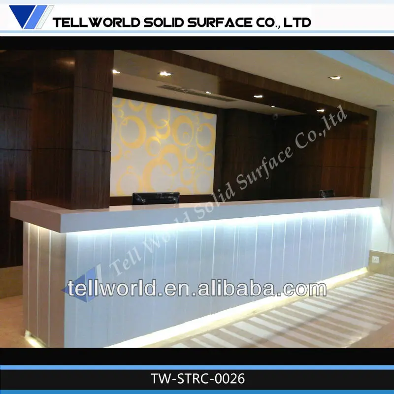 beauty modern design glacier white cashier desk,customized design