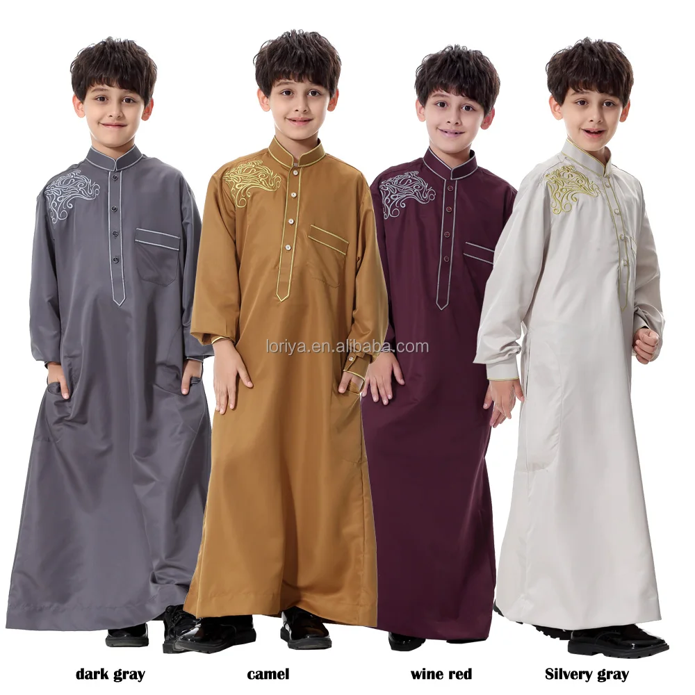 

Abaya evening dress muslim dress child kaftan kids abaya islamic clothing dubai, Dark gray,camel,wine red,light gray