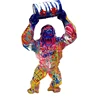Modern art Fiberglass Animal Holding barrel fiberglass Large Resin Wild Kong Statue