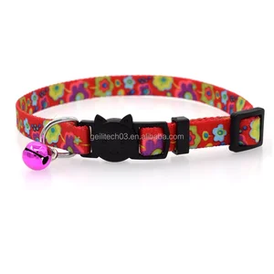 Free Shipping Fashion Personalized Heat Sublimation Print Safe Breakaway Cat Collar