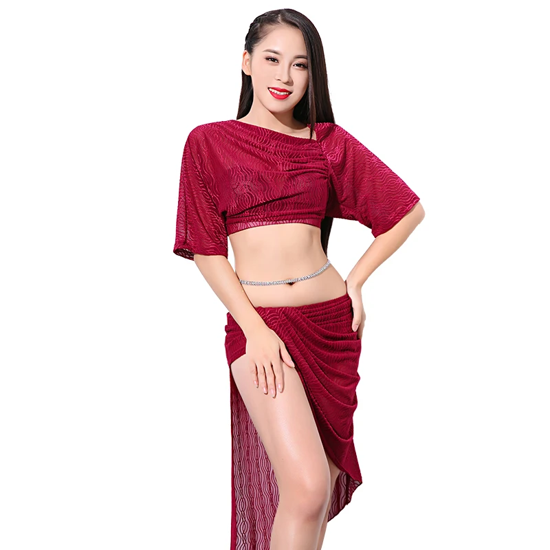 

Practice Sexy belly dancing lace Professional bellydance costumes wear for women, Black;purplish red;sapphire blue;warm yellow