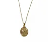 Antique jewellery charms queen elizabeth gold coins pendant necklace