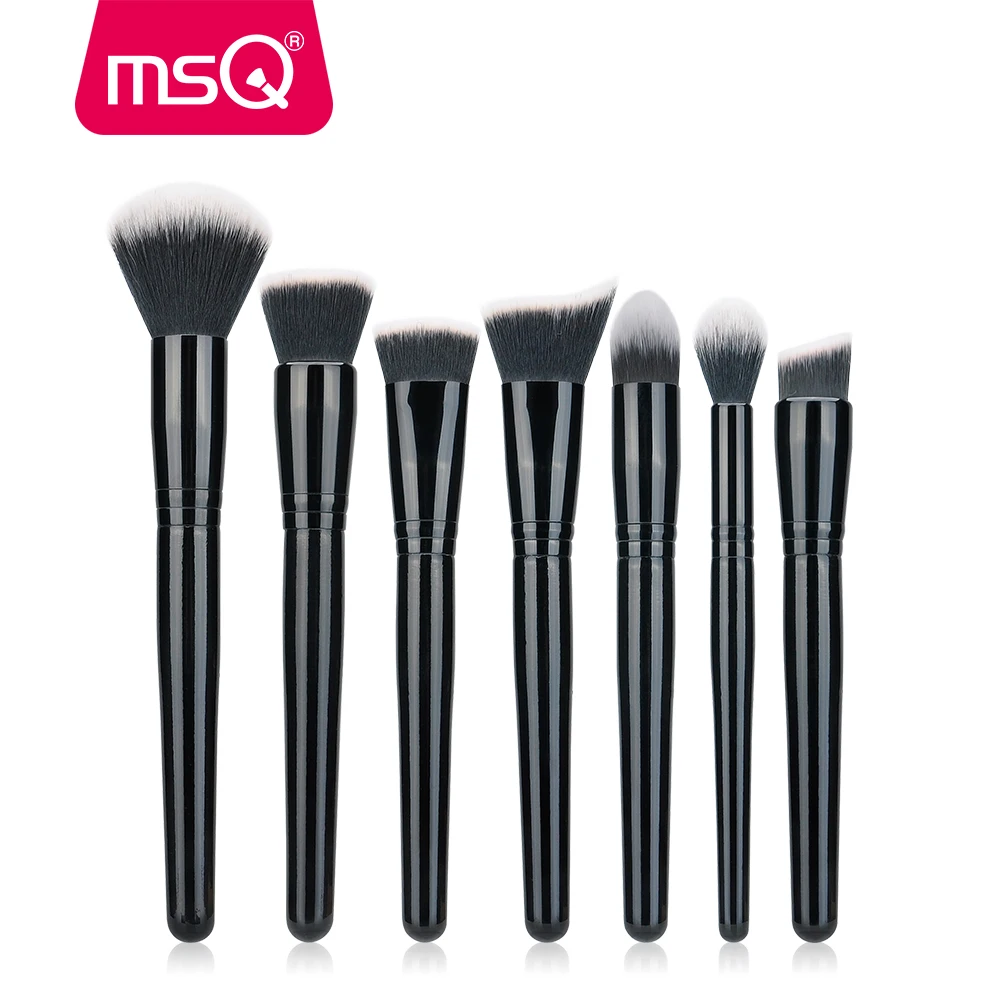 

USA freeshipping Wholesale 7pcs Makeup Brush Set Professional Private Label Flat Contour Brush Cosmetic Makeup Brush set