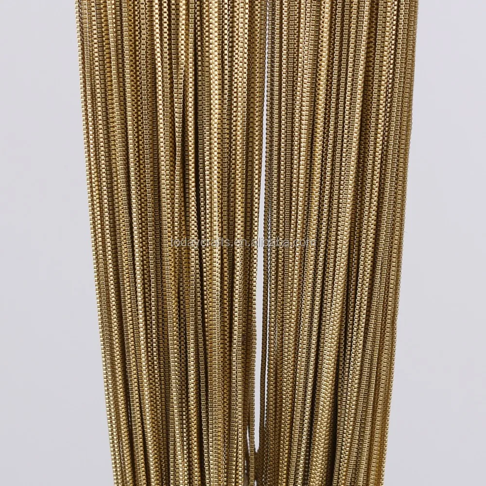 

Hot Sale 0.8mm High Quality Raw brass box chain not plated for jewelry