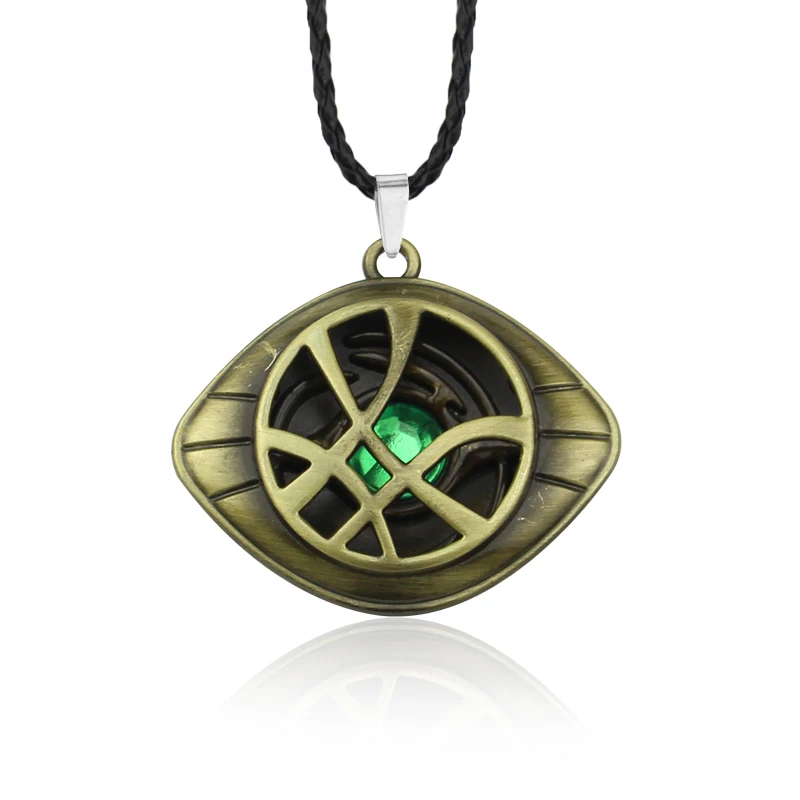 

New Doctor Strange Necklace pendant Fashion jewelry for Men Women kids eye shape leather cord pendant Luminous necklace, Picture