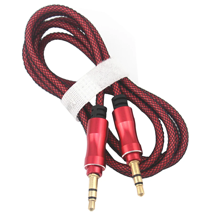 Aluminum Alloy Shell 3.5Mm Male To Male Aux Cord Audio Link Cable