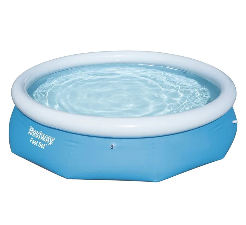 

Bestway 57266 large blue Above Ground Inflatable Ring Style swimming pools Kit, As picture