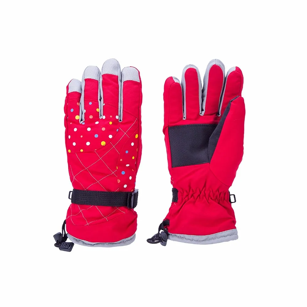 Snowproof 3m Thinsulate Hipora Membrane Women's Winter Gloves With Nonslip Pu Palms For Skiing