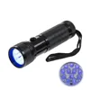 Counterfeit Bank Notes Detector Stain Finder Blacklight 12 LED UV Flashlight