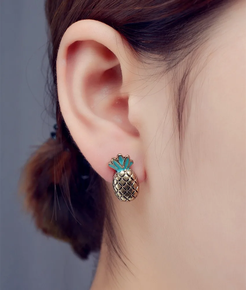

Old fashion earrings with pineapple stud pandant design earrings for women
