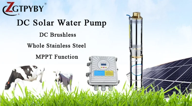 SSW series 24/48V solar dc pump submersible solar powered water pump for deep well