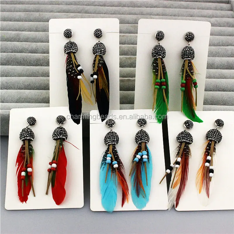 CH-MAE0137 Wholesale pave diamond jewelry stone earring,fashion silver plated rhinestone agate earring,hot sale charms earrings