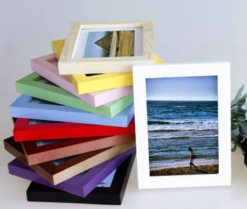 Colourful Plastic Picture Frame 4x6 5x7 6x8 8x10 Wooden 
