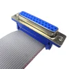 Custom 9 pin DB9 connector idc ribbon flat cable assembly for LCD