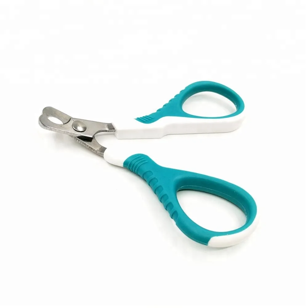 

Wholesale Hot Sale Clean Grooming Cutter Stainless Steel Pet Scissors Cats Nail Clippers and Trimmers, Blue and white