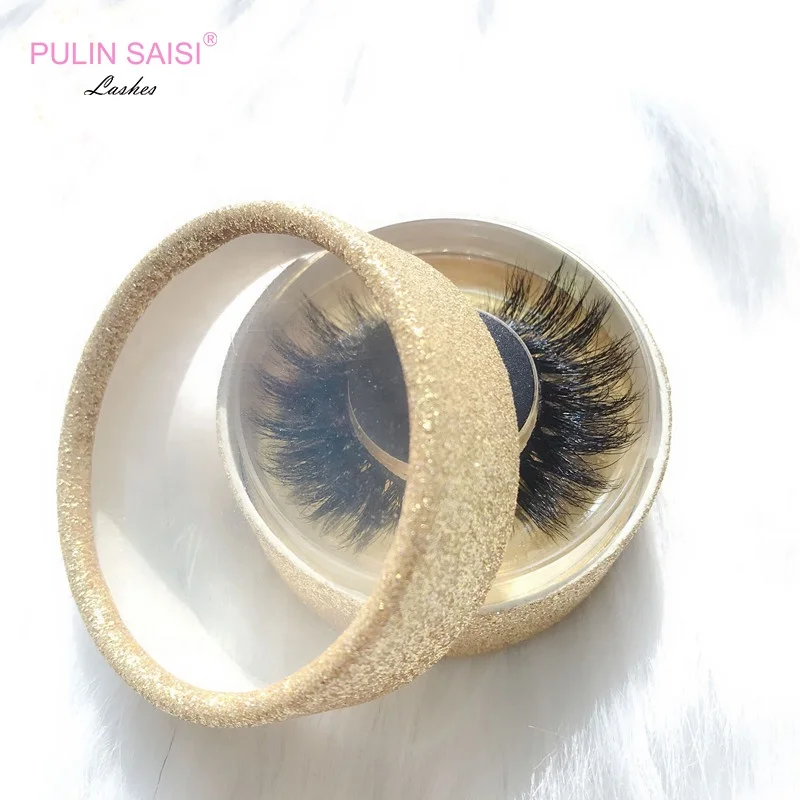 

Fake 3D Mink Luxury Custom Eye Lashes makeup private label with custom package, Natural black