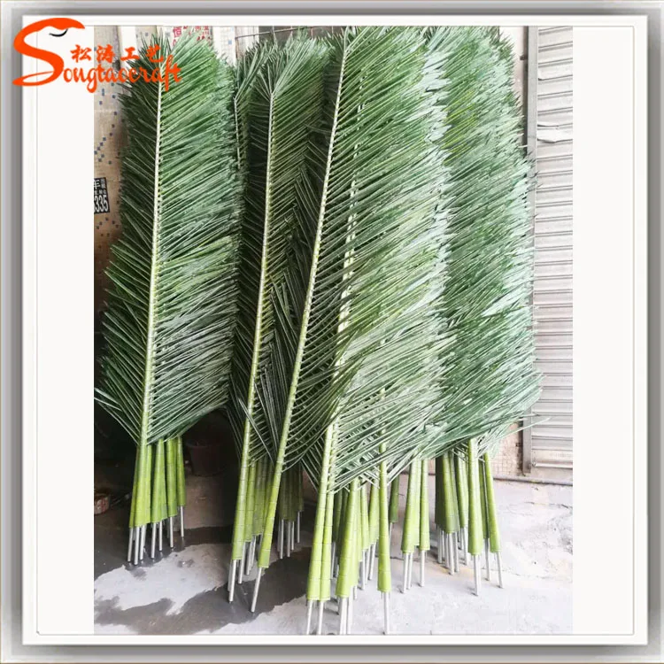 Wholesale Artifiicial Palm Tree Leaves Landscaping Plastic Artificial