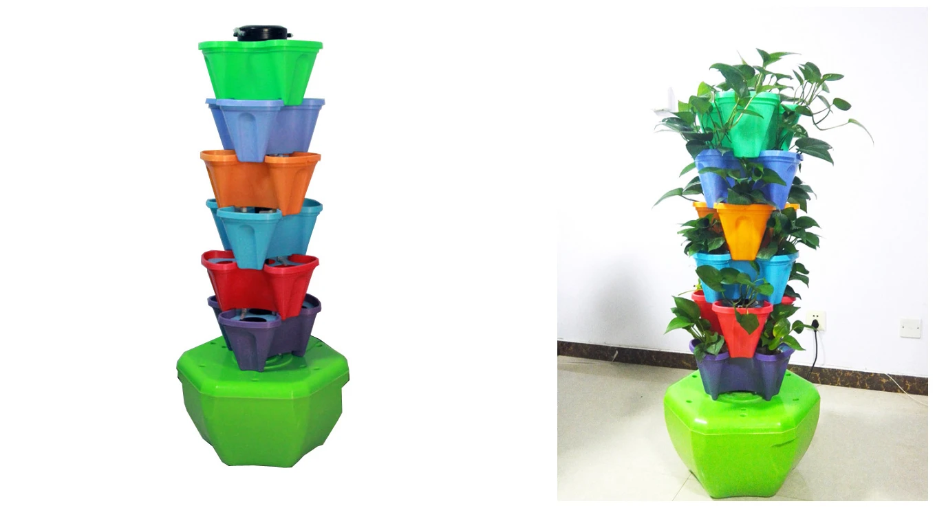 Stackable Planter - Vertical Tower Garden for Commercial