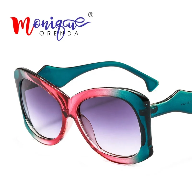

vintage oversized luxury sunglasses women candy gradient frame sun glasses big frame eyewear UV400, Black;red;yellow;pink;brown.blue
